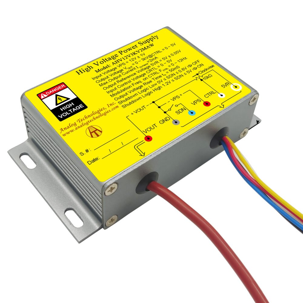 AHV12V3KV2MAW 3kV 2mA DC DC HV Power Supply (12V Input)