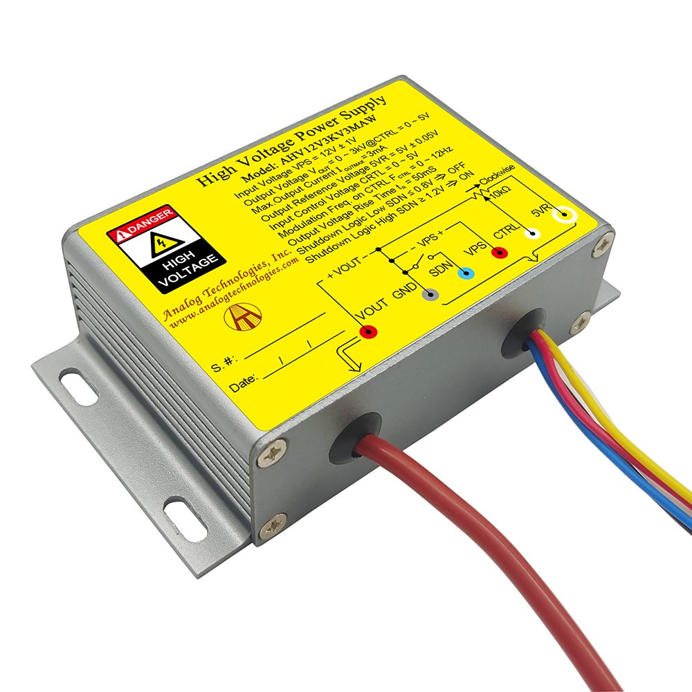 AHV12V3KV3MAW 3kV 3mA DC DC HV Power Supply (12V Input)