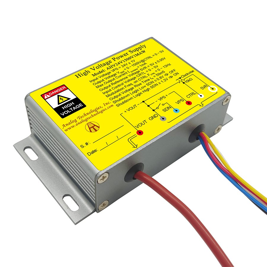 AHV24V1500V1MAW 1500V 1mA DC DC HV Power Supply (24V Input)