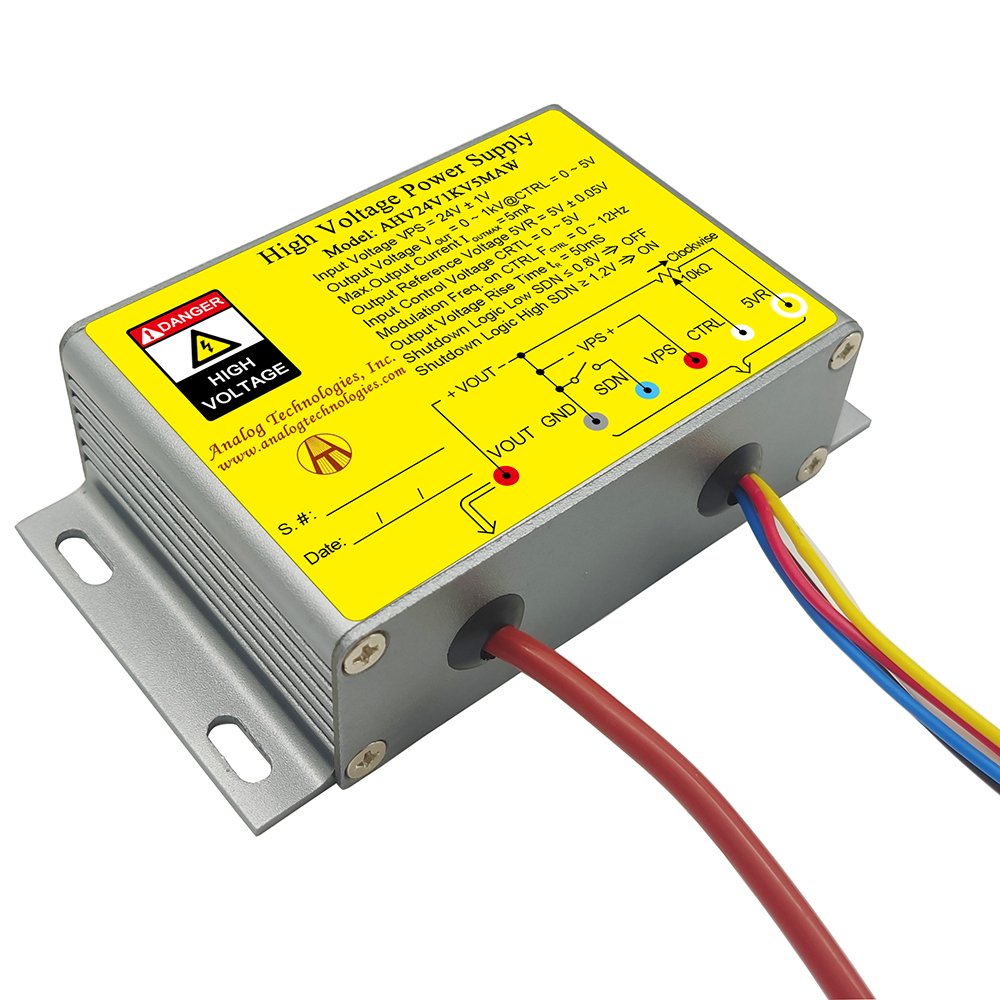 AHV24V1KV5MAW 1kV 5mA DC DC HV Power Supply (24V Input)