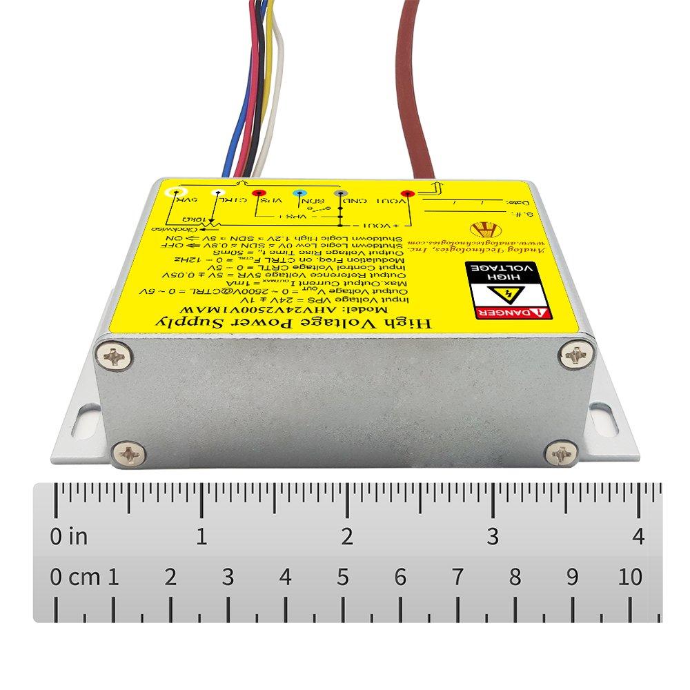 AHV24V2500V1MAW 2500V 1mA DC DC HV Power Supply (24V Input)