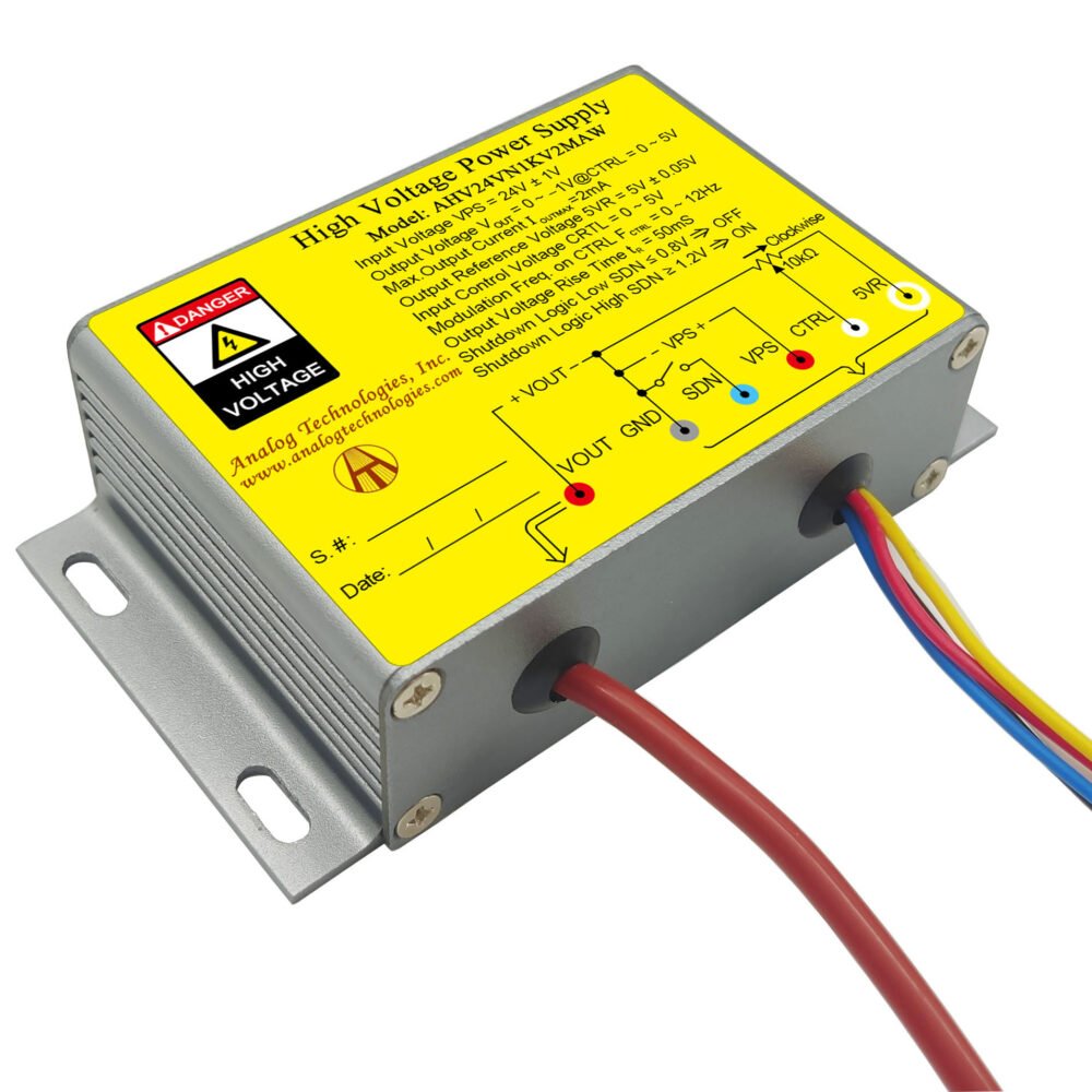 AHV24VN1KV2MAW &minus;1kV 2mA DC DC HV Power Supply (24V Input)