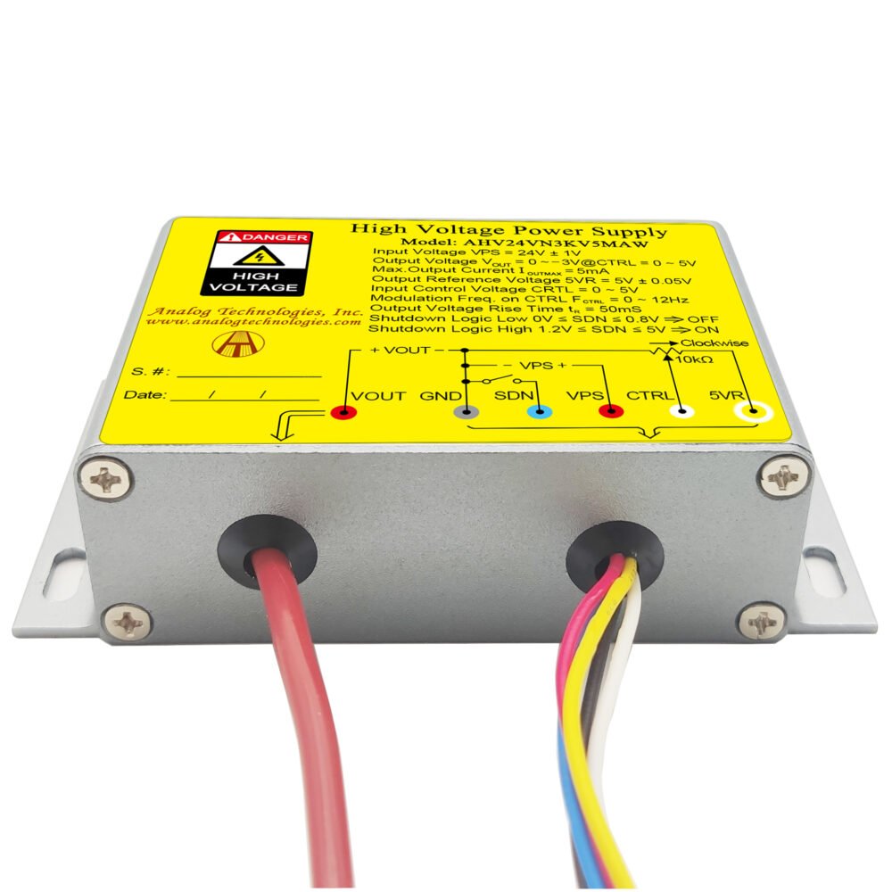AHV24VN3KV3MAW &minus;3kV 3mA DC DC HV Power Supply (24V Input)