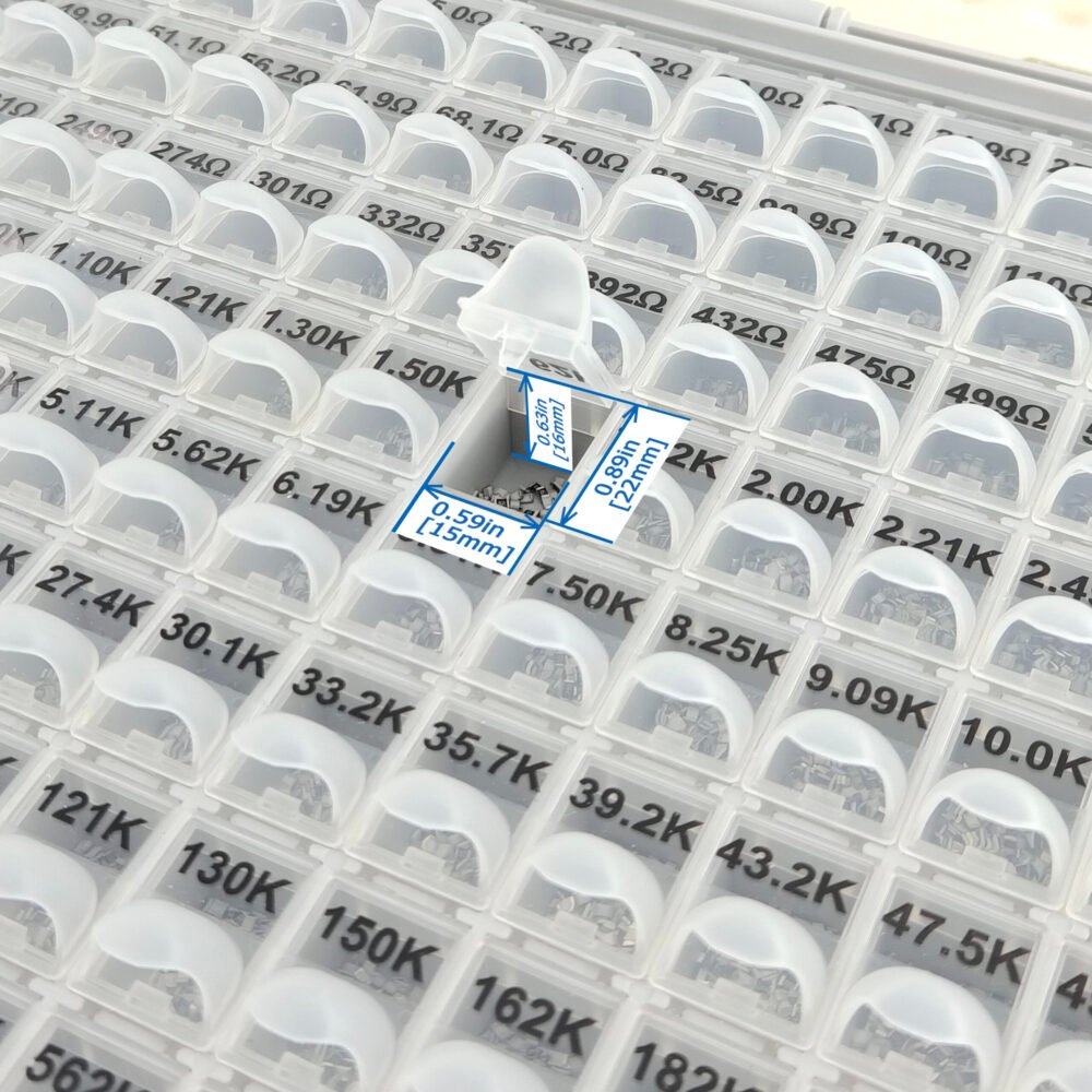 SK128B storage bin size diagram showing compartment dimensions