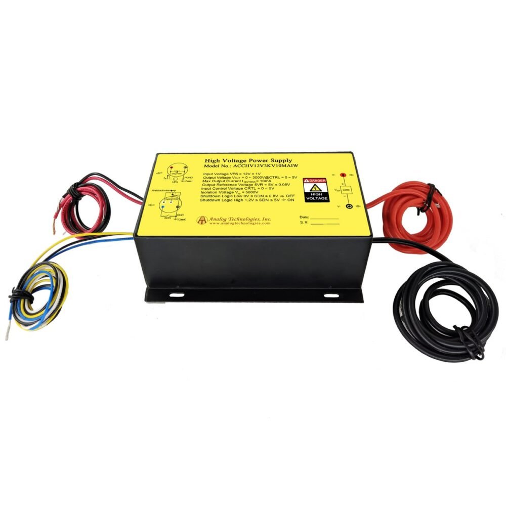 ACCHV12V3KV10MAIW 0 to 3kV 10mA HV Power Supply (12V Input)