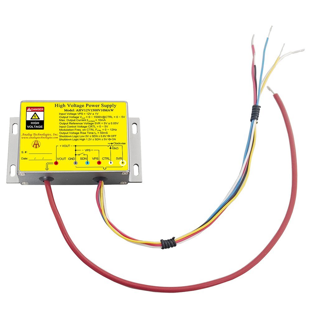 AHV12V1500V10MAW 1500V 10mA DC DC HV Power Supply (12V Input)