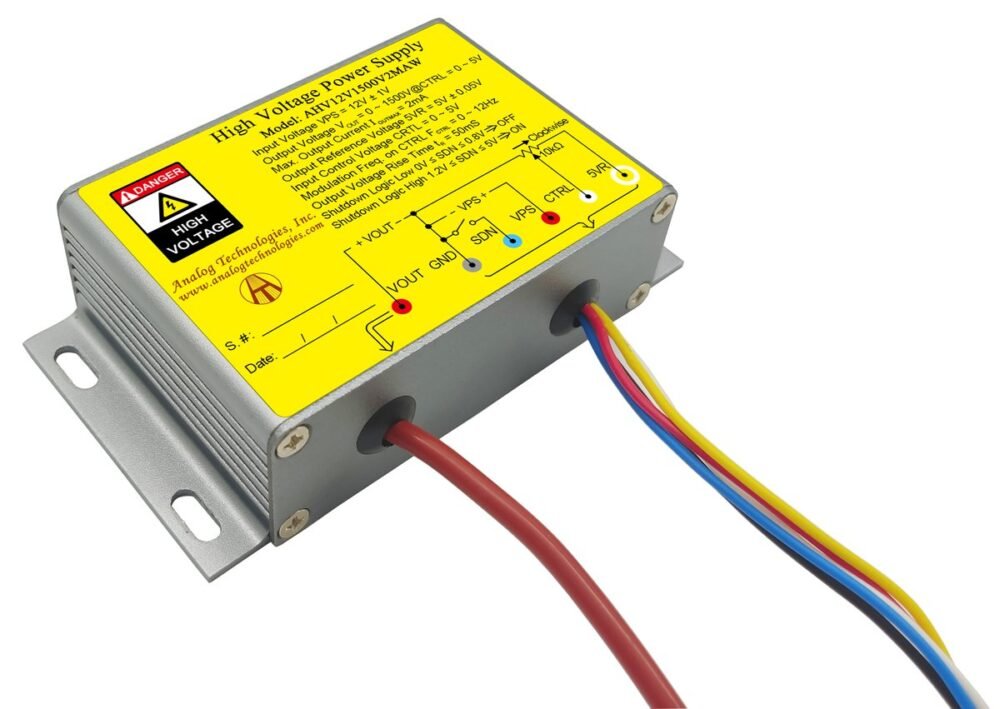 AHV12V1500V2MAW 1500V 2mA DC DC HV Power Supply (12V Input)