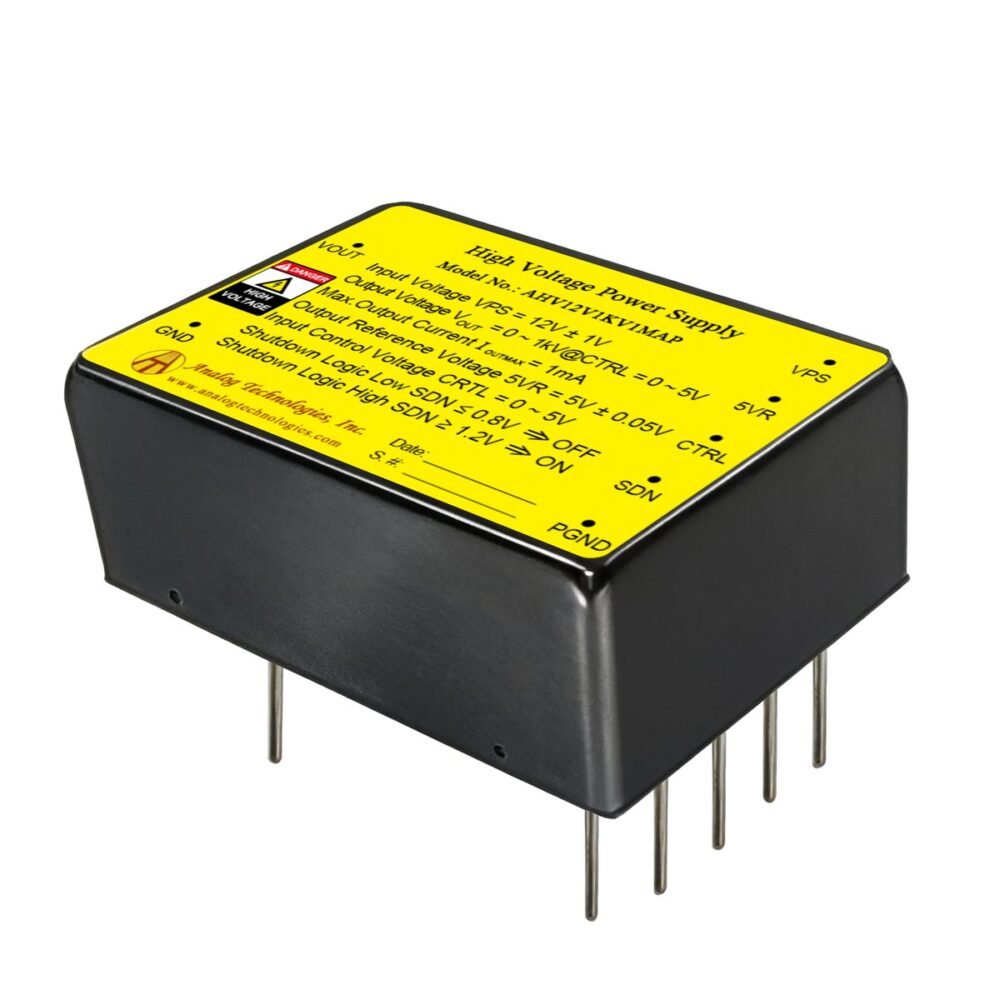 AHV12V1KV1MAP 1kV 1mA DC DC HV Power Supply (11V ~ 13V Input)