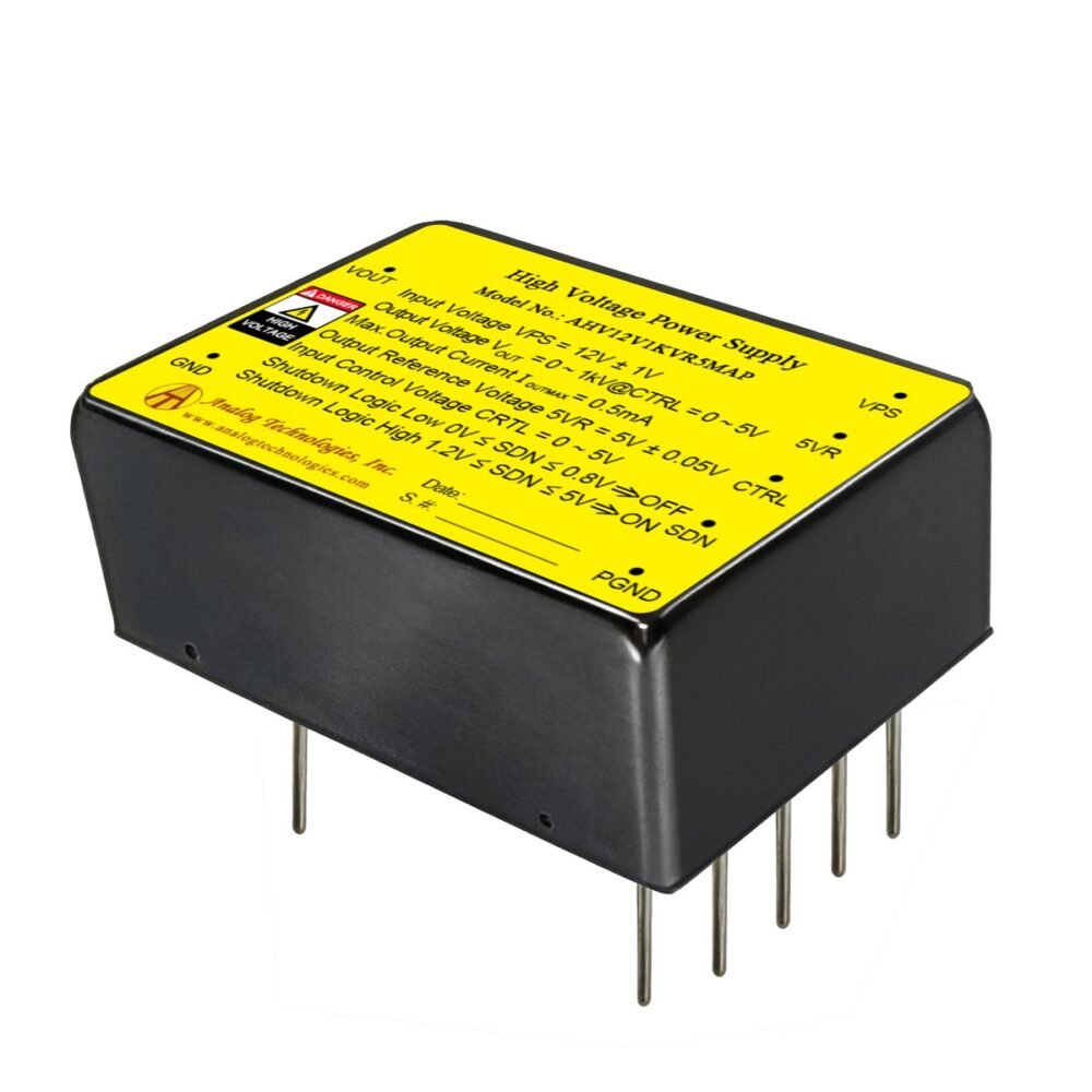 AHV12V1KVR5MAP 1kV 0.5mA DC DC HV Power Supply (11V ~ 13V Input)