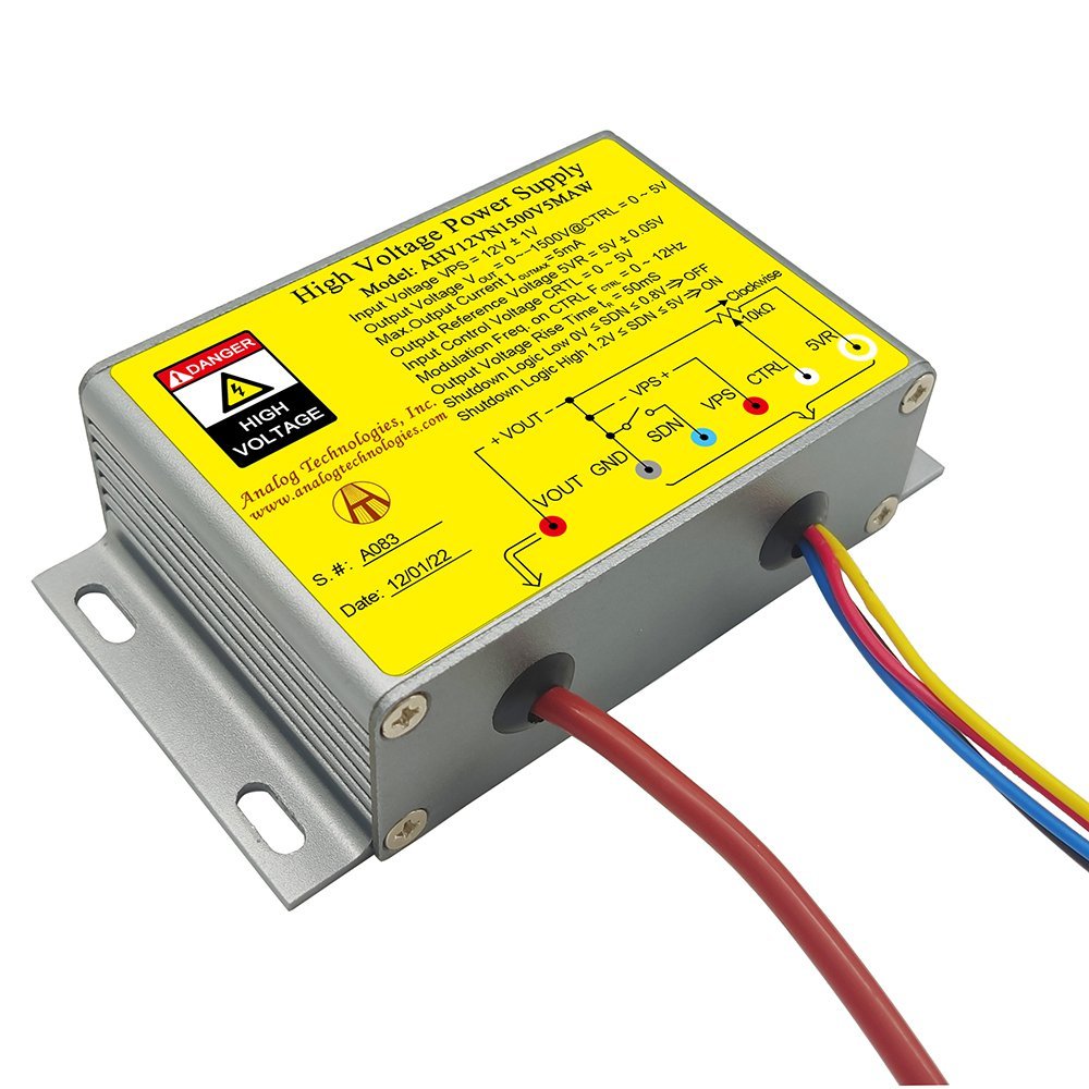 AHV12VN1500V5MAW &minus;1500V 5mA DC DC HV Power Supply (12V Input)
