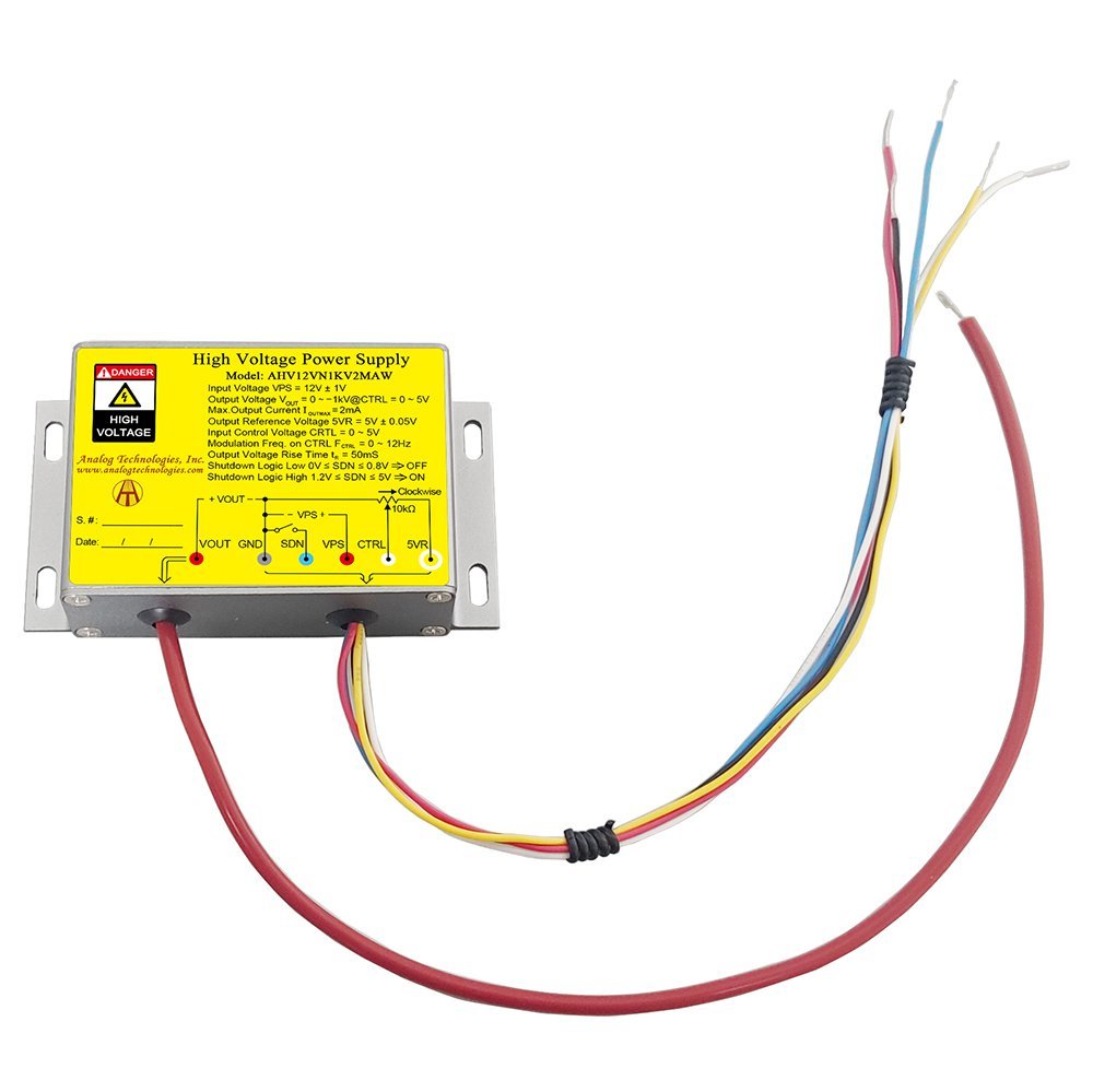 AHV12VN1KV2MAW &minus;1kV 2mA DC DC HV Power Supply (12V Input)