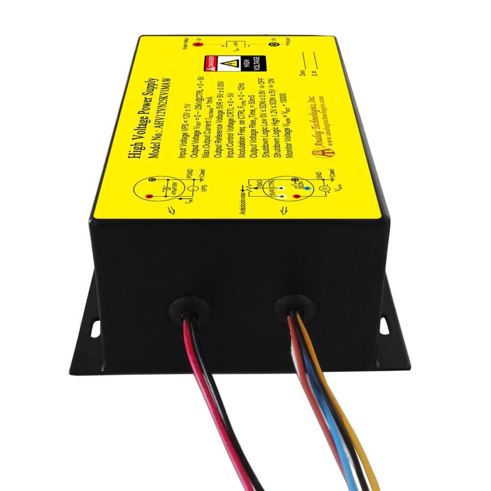 AHV12VN25KV1MAW &minus;25kV 1mA DC DC HV Power Supply (12V Input)