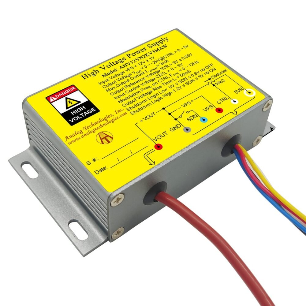 AHV12VN2KV3MAW &minus;2kV 3mA DC DC HV Power Supply (12V Input)