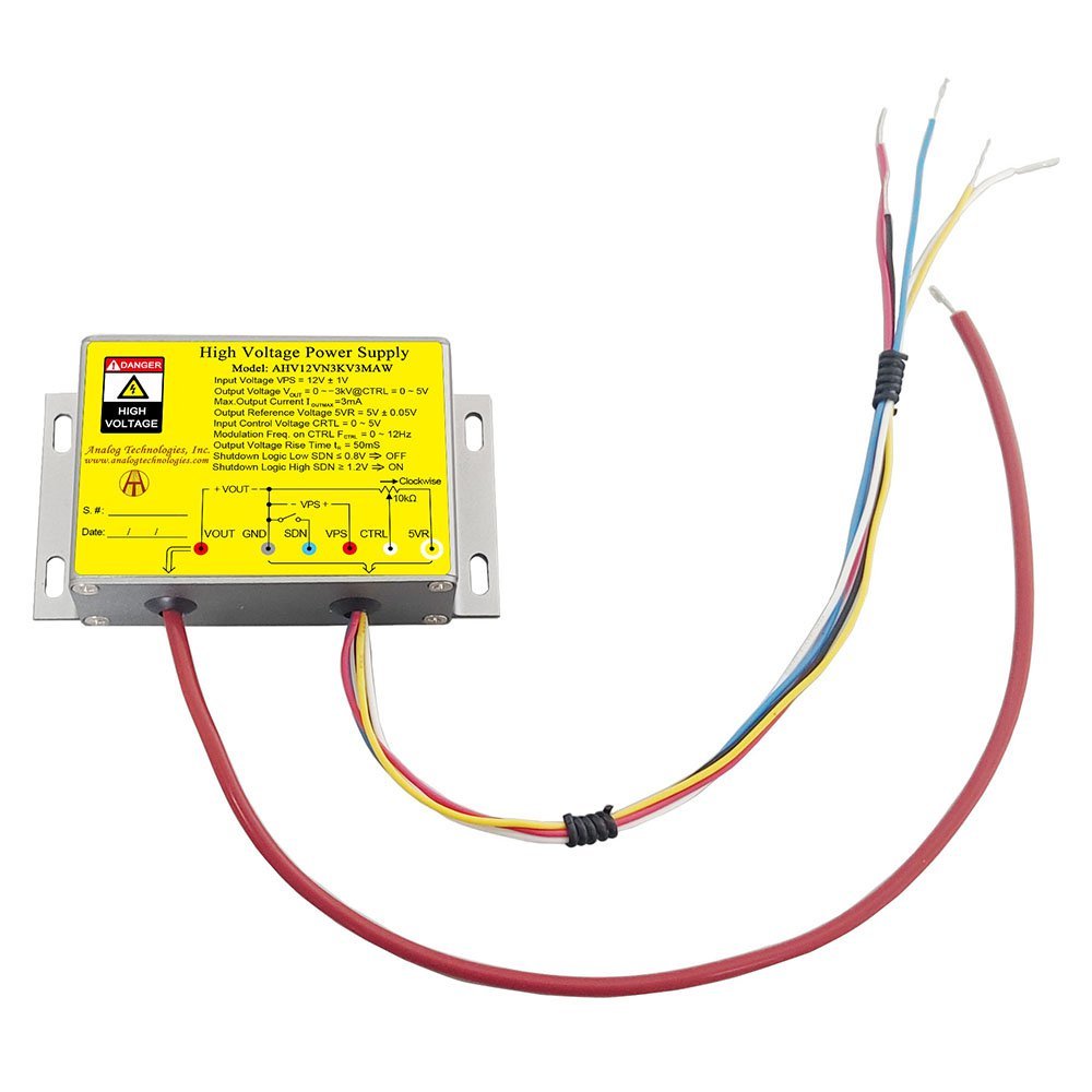 AHV12VN3KV3MAW &minus;3kV 3mA DC DC HV Power Supply (12V Input)