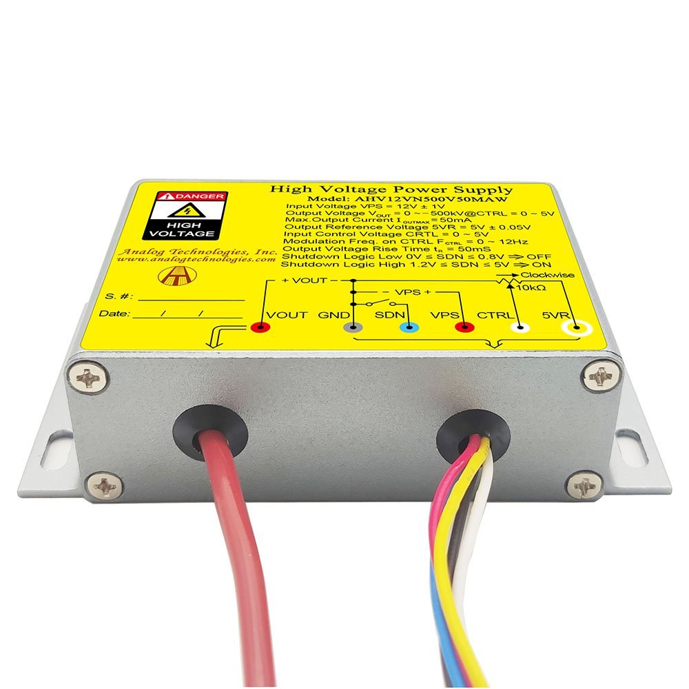 AHV12VN500V50MAW &minus;500V 50mA DC DC HV Power Supply (12V Input)