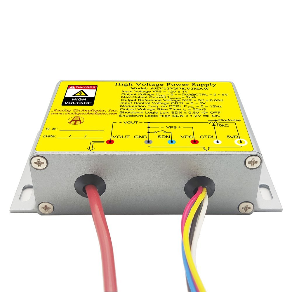 AHV12VN7KV2MAW &minus;7kV 2mA DC DC HV Power Supply (12V Input)
