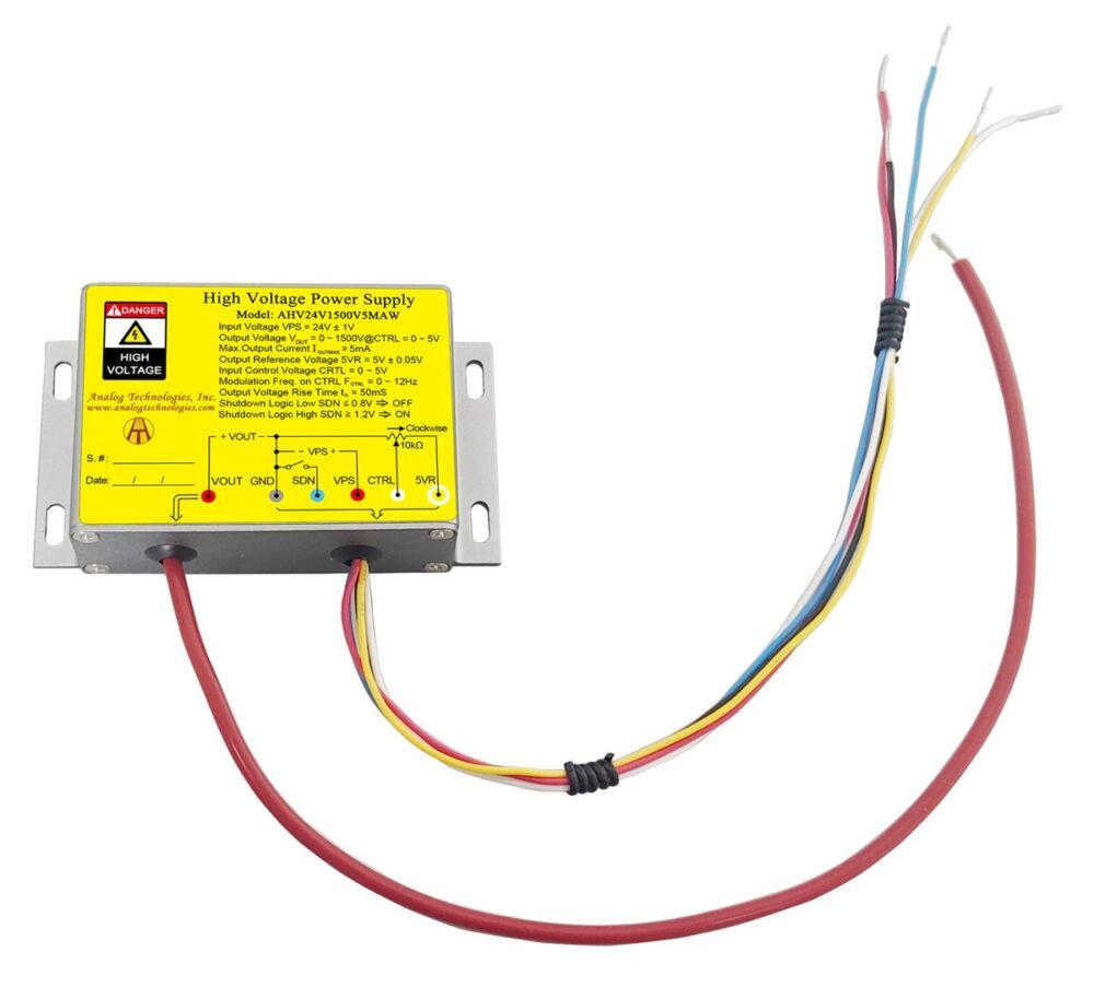 AHV24V1500V5MAW 1500V 5mA DC DC HV Power Supply (24V Input)