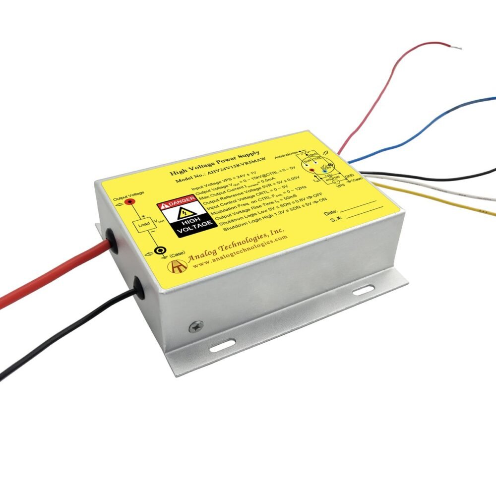 AHV24V15KVR5MAW 15kV 0.5mA DC DC HV Power Supply (24V Input)