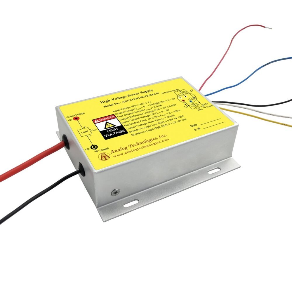 AHV24VN15KVR5MAW &minus;15kV 0.5mA DC DC HV Power Supply (24V Input)