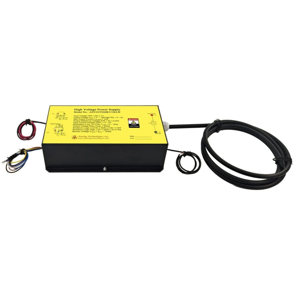 AHV24VN60KV1MAW &minus;60kV 1mA DC DC HV Power Supply (24V Input)