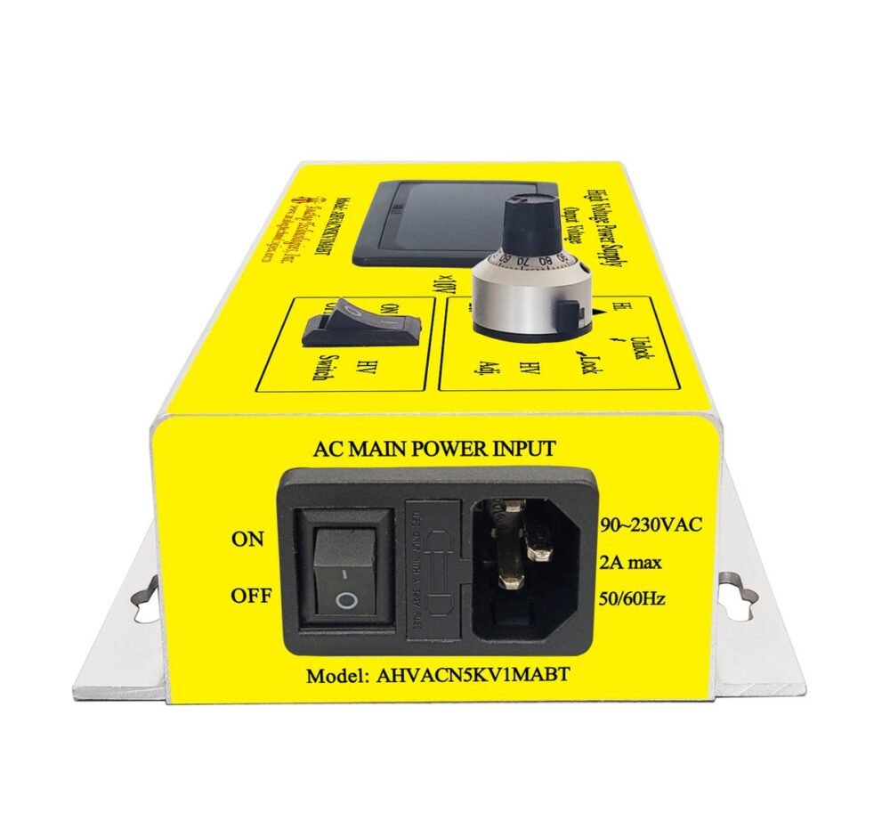 AHVACN5KV1MABT &minus;5kV 1mA AC DC HV Power Supply (100 ~ 240V Input)