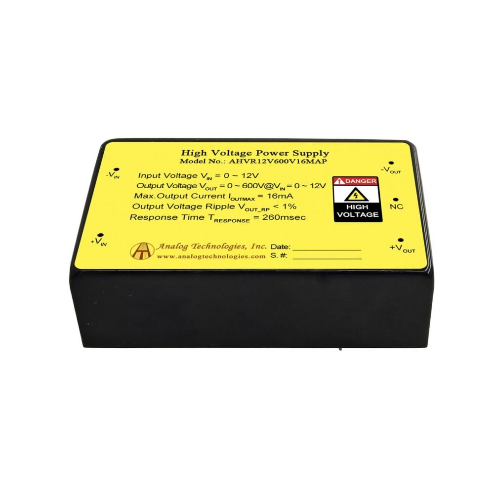 AHVR12V600V16MAP 600V 16mA HV Power Supply (0 ~ 12V Input)